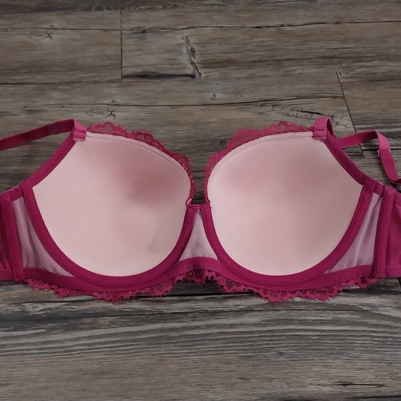 Victoria Secret Dream Angels Lined Demi Lace Bra 32ddd Pink Bra - Picture 5 of 6